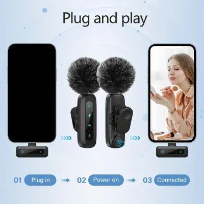  K9 Wireless Microphone професионален безжичен микрофон за мобилен телефон 